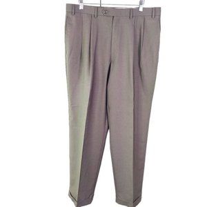 Lauren Ralph Lauren Total Comfort 100% Wool Cuffed Slacks 36 x 32 Excellent